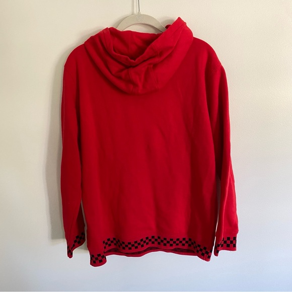 Vans x Disney Mickey Mouse Red Sweatshirt with Checkerboard Print - Picture 5 of 6